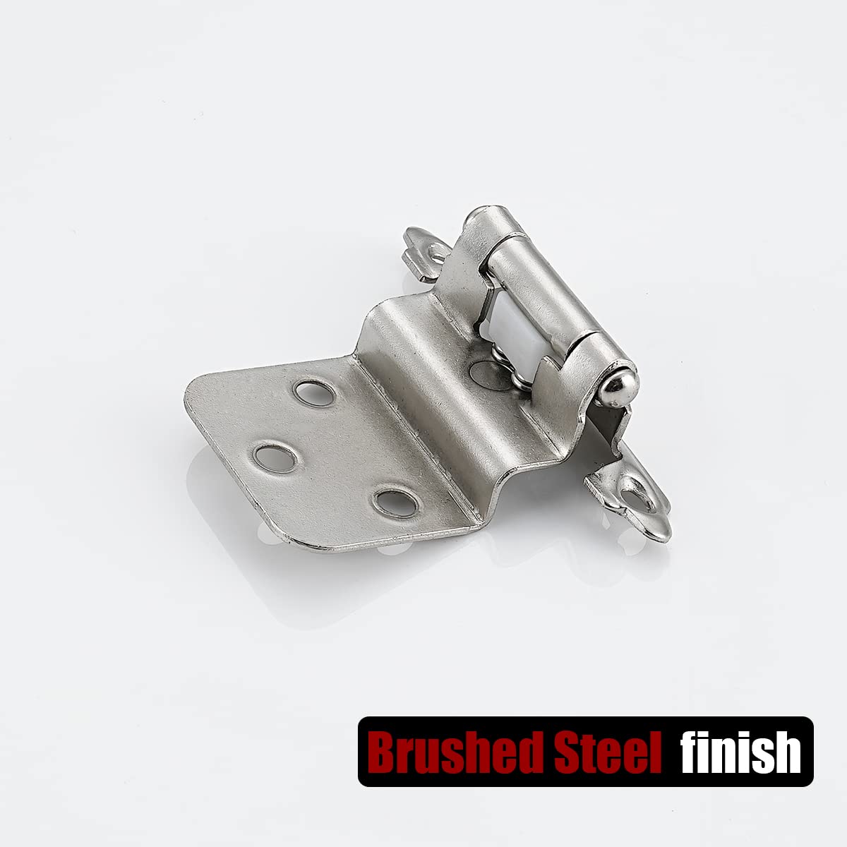 JQK 3/8 Inch Inset Cabinet Door Hinges Satin Nickel, 4 Pack 2 Pairs Flush Face Mount Cupboard Self-Closing Kitchen Cabinet Hardware Hinges with Door Bumper, CH201-SN-P20 - Image 5