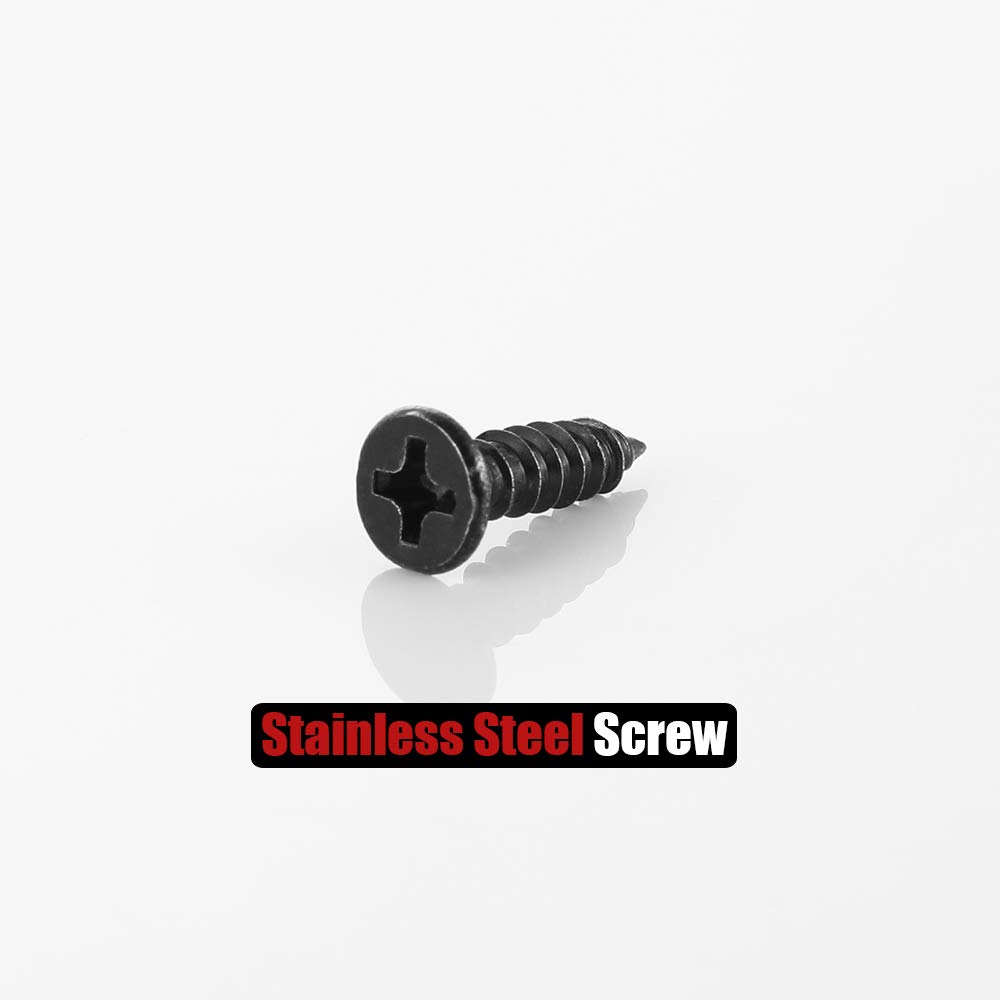 JQK #6 x 1/2" Black Screw, Flat Head Phillips Wood Screw 18-8 S/S Electroplating Black Stainless Steel, #6 x 1/2-Inch, 100-Piece, SB3514-P100 - Image 4