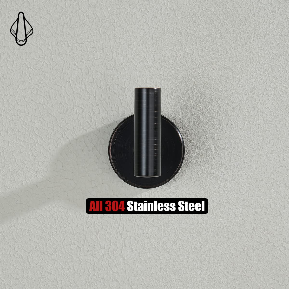 JQK Bathroom Hardware Set Oil Rubbed Bronze, 5-Piece Bath Accessories Set ORB Wall Mount includes 24 in Towel Bar, 7 in Towel Ring, Toilet Paper Holder, 2 Towel Hooks, BAS165-ORB - Image 6