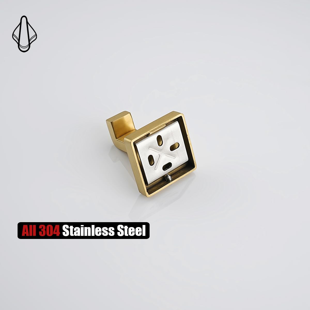 JQK Bathroom Towel Hook Gold, Coat Robe Clothes Bath Wall Hooks for Kitchen Garage SUS 304 Stainless Steel Thick 0.8mm, 2 Pack Brushed Gold, TH250-BG-P2 - Image 7