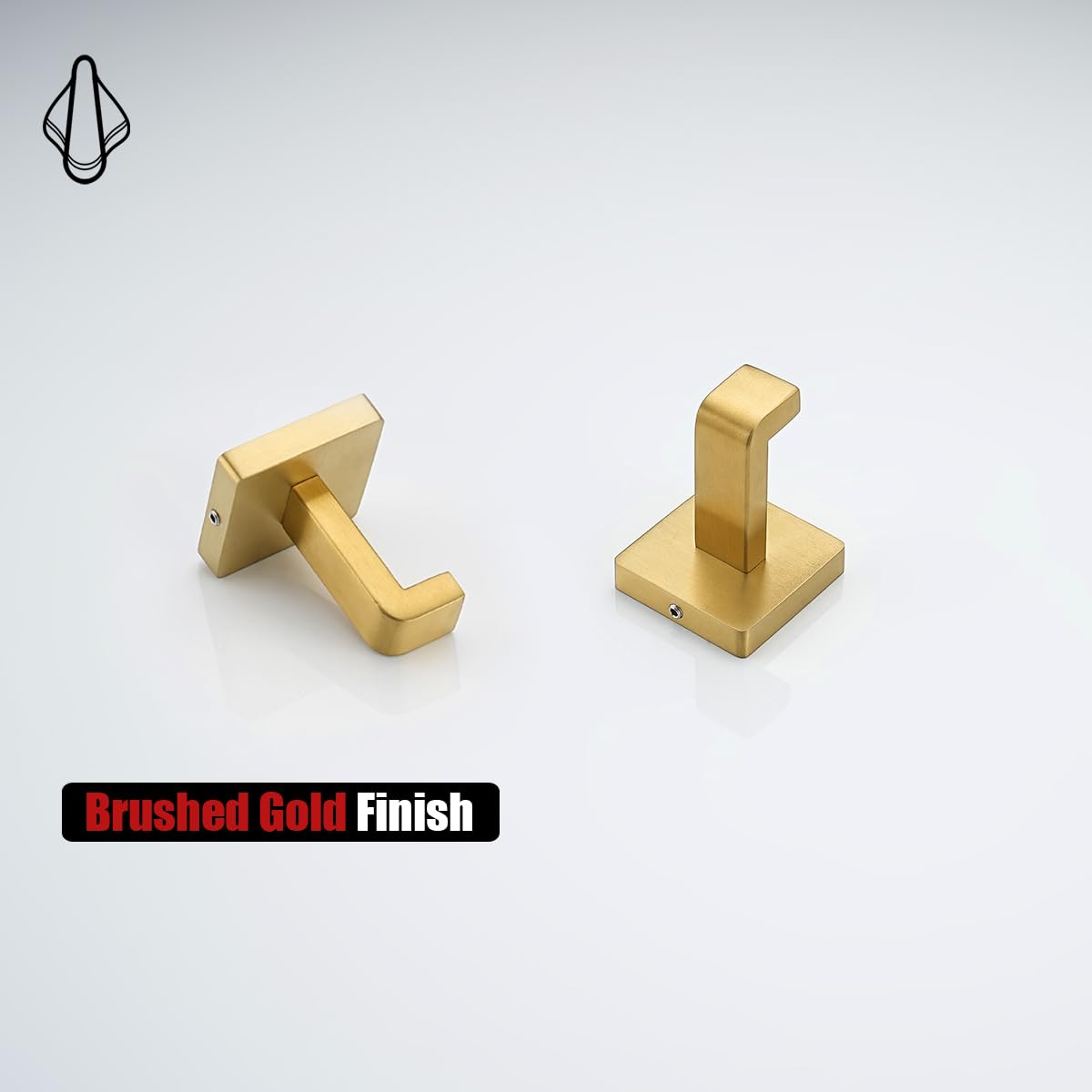 JQK Bathroom Towel Hook Gold, Coat Robe Clothes Bath Wall Hooks for Kitchen Garage SUS 304 Stainless Steel Thick 0.8mm, 2 Pack Brushed Gold, TH250-BG-P2 - Image 8
