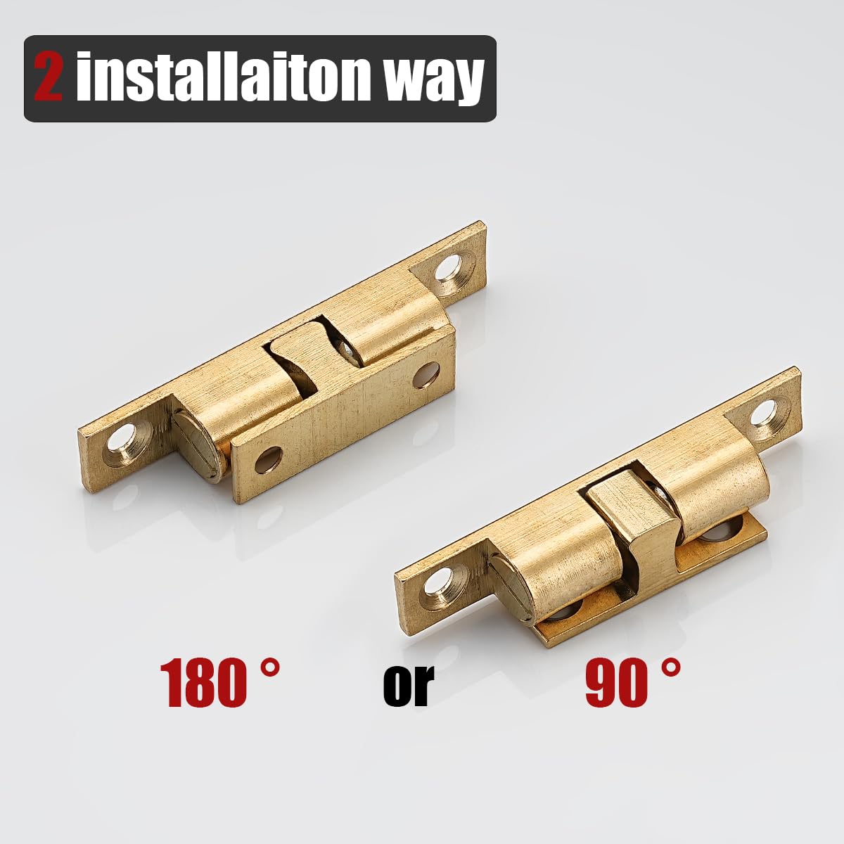 JQK Cabinet Door Catch, Closet Ball Tension Latch, Solid Brass 4 Pack 70mm, HBC200-P4 - Image 3