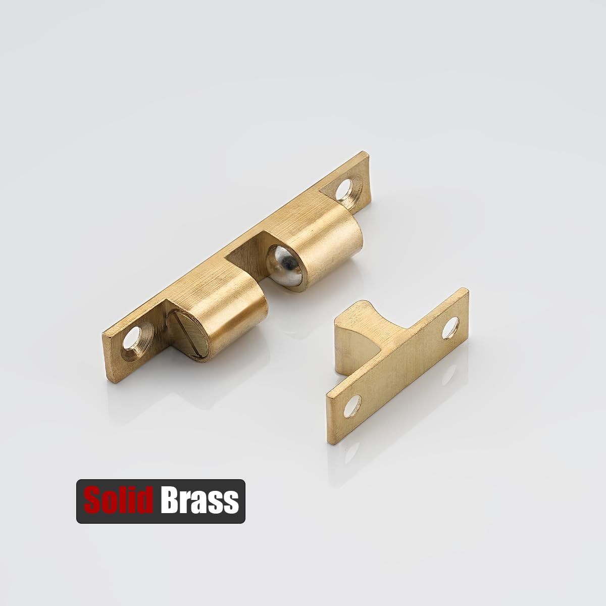 JQK Cabinet Door Catch, Closet Ball Tension Latch, Solid Brass 4 Pack 70mm, HBC200-P4 - Image 5