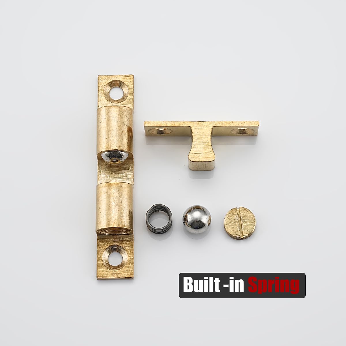JQK Cabinet Door Catch, Closet Ball Tension Latch, Solid Brass 4 Pack 70mm, HBC200-P4 - Image 7