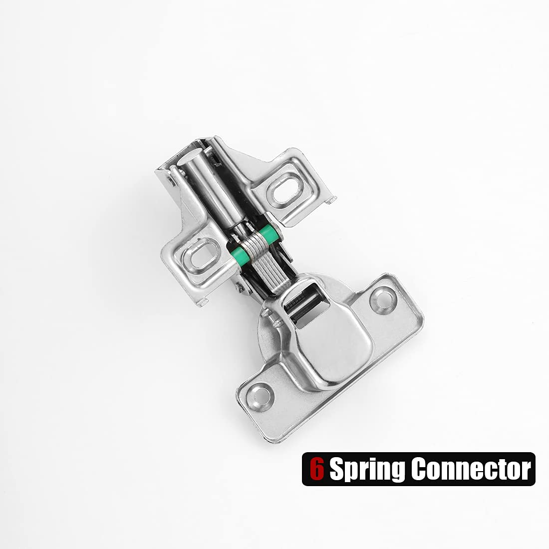 JQK Cabinet Door Hinges Soft Closing, 1/2" Partial Overlay Cupboard Door Hinge for Face Frame Cabinets, Metal 10 Pack, CH300-SN-P10 - Image 5
