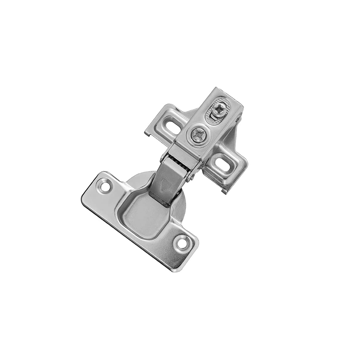 JQK Cabinet Door Hinges Soft Closing, 1/2" Partial Overlay Cupboard Door Hinge for Face Frame Cabinets, Metal 10 Pack, CH300-SN-P10 - Image 7