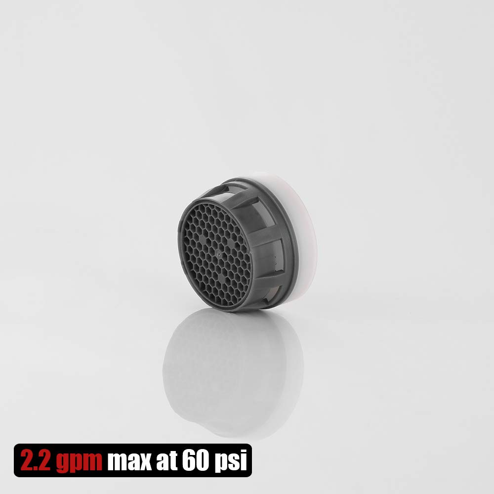 JQK Faucet Aerator, 2.2 GPM Flow Retrictor Insert Faucet Aerators Replacement Parts Bathroom 3 Pack, JR Junior Size, FAJ22-P3 - Image 4