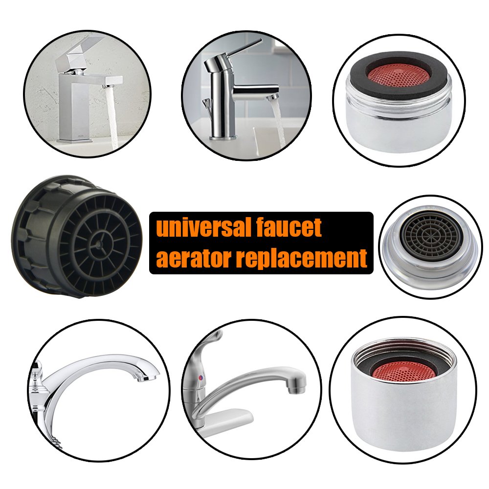 JQK Faucet Areator, 2.2 GPM Flow Retrictor Insert Faucet Aerators Replacement Parts Bathroom 3 Pack, FA2-P3 - Image 4