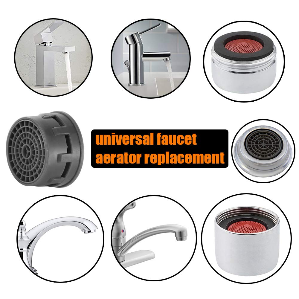 JQK Faucet Areator, 4.75 GPM Insert Aerators 10 Pack Replacement Parts Only Work for Bathroom Sink Faucets, FAG-P10 - Image 4