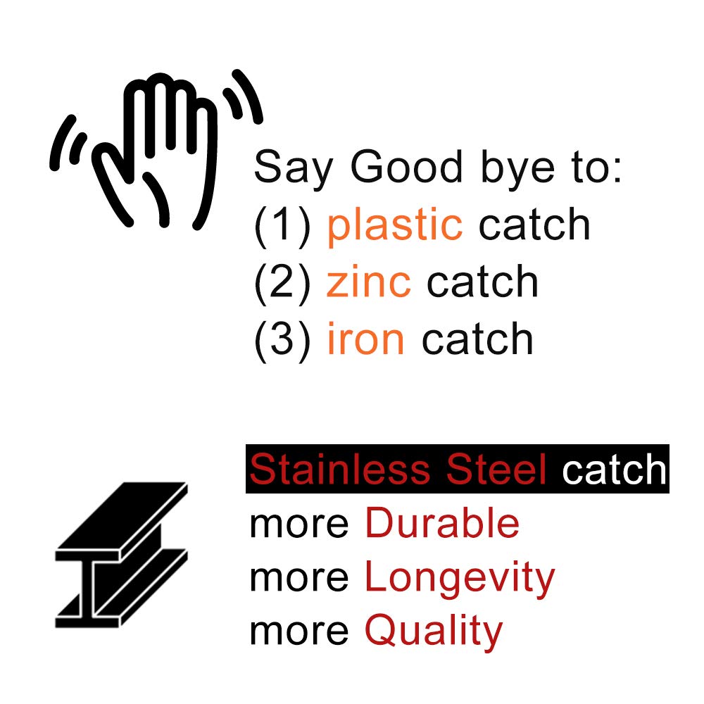 JQK Magnetic Cabinet Door Catch, Stainless Steel Closet Catches with Strong Magnetic, 1.2mm Thickness Furniture Latch 30 lbs Matte Black (Pack of 4), CC101-BK-P4 - Image 4
