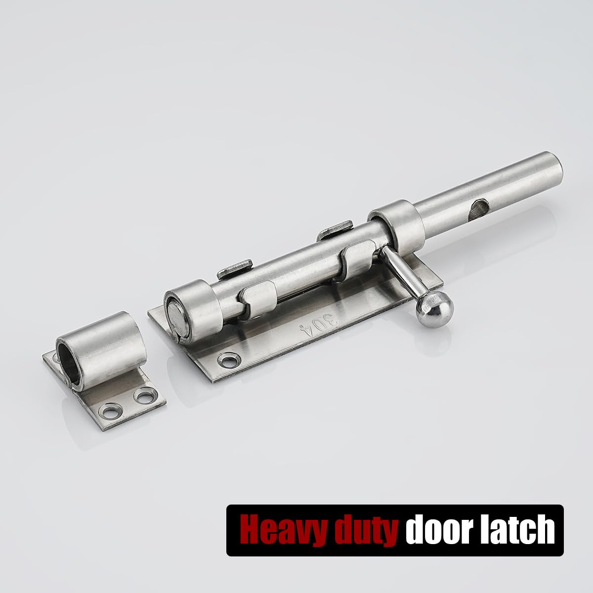 JQK Sliding Bolt Gate Latch, 6.3 Inch (Thick 2.4mm) Heavy Duty 304 Stainless Steel Barrel Bolt with Padlock Hole, Interior Door Latches Brushed Finish, DL300-BN - Image 7