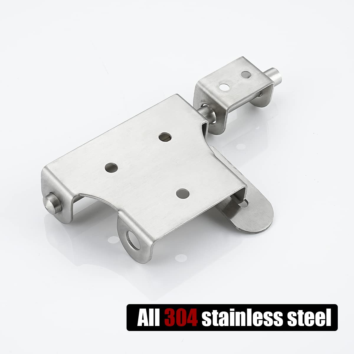 JQK Sliding Gate Latch 6 Inch, Thickening 304 Stainless Steel Barrel Bolt with Padlock Hole, Interior Door Latches Brushed Finish, 2 Pack - Image 4