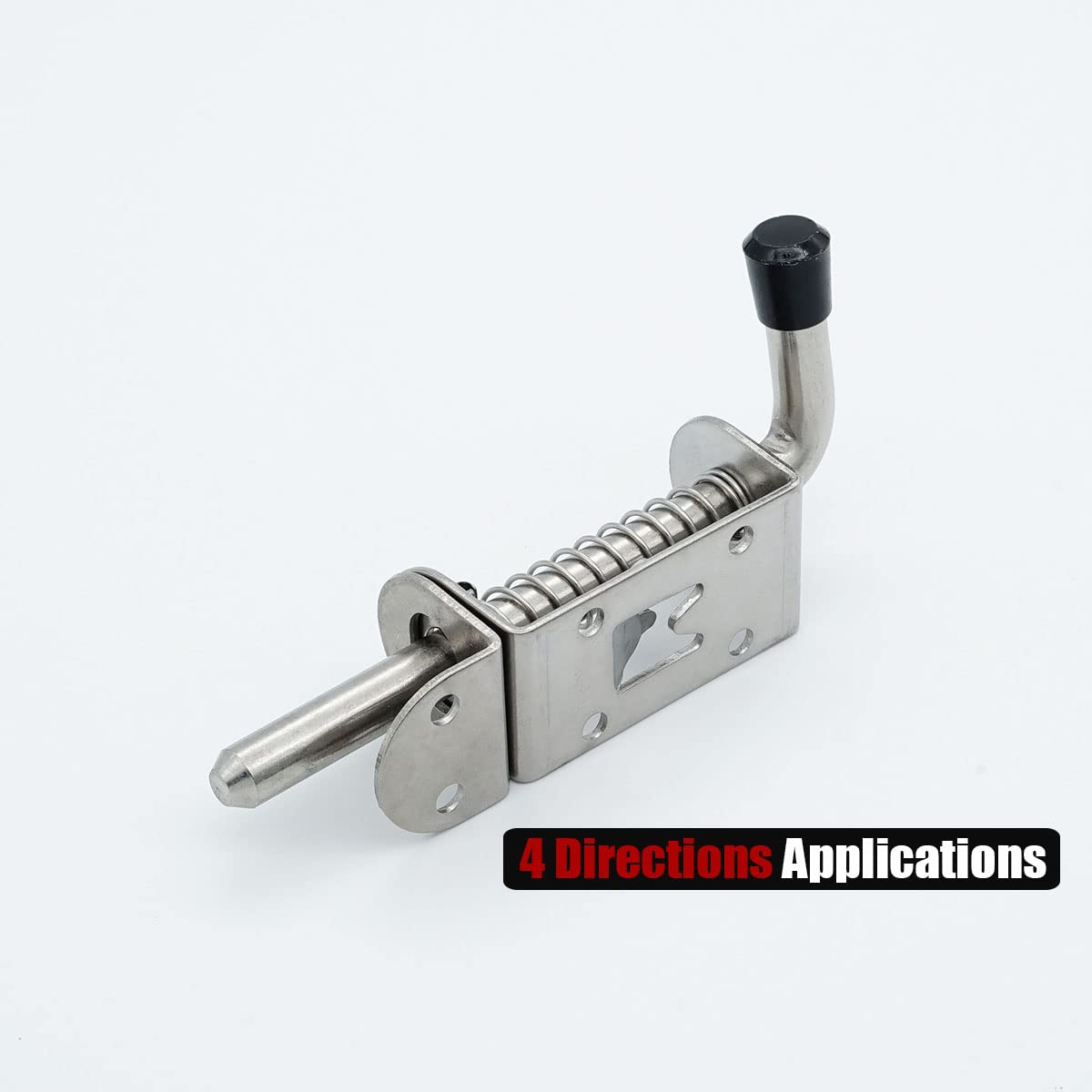 JQK Spring Loaded Latch Pin, 304 Stainless Steel Barrel Bolt Thickened 2mm Door Lock, 5 Inch Brushed Finished, HSB300 - Image 5