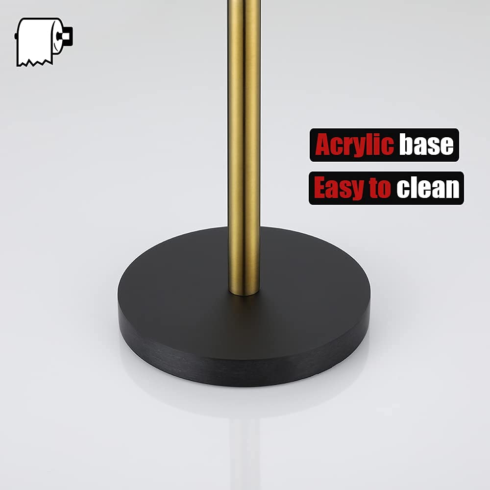 JQK Toilet Paper Storage Stand Gold, 304 Stainless Steel Thicken 0.8mm Tissue Reserve Holder Dispenser for Bathroom, Brushed Gold, TPS180-BG - Image 8